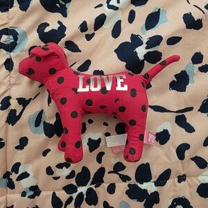 PINK Victoria's Secret Red and Black Polka Dot Plush